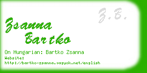 zsanna bartko business card